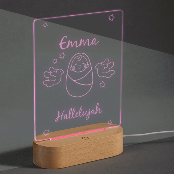 Lâmpada LED personalizada  Batizado
