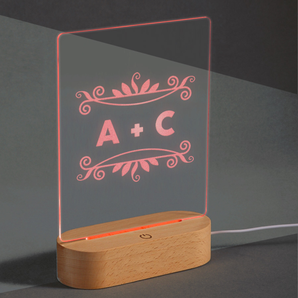 Lâmpada LED personalizada  Nome