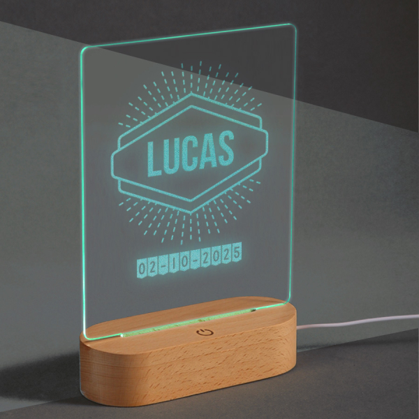 Lâmpada LED personalizada  Nome