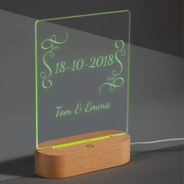 Lâmpada LED personalizada  Nome