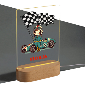 Luz de presenca personalizada carro de corrida Luz de presenca personalizada carro de corrida