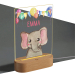 Luz de presença personalizada com balões e animais