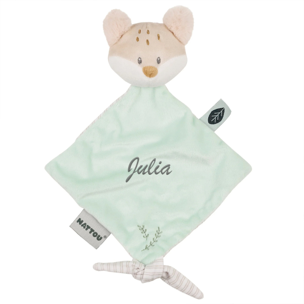 Mini boneco de peluche Flo a raposa bordado