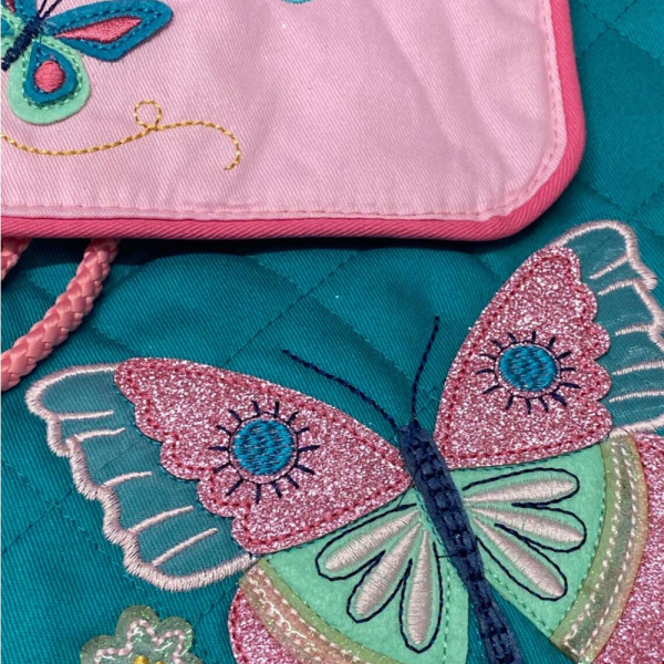 Mochila Borboleta turquesa personalizada