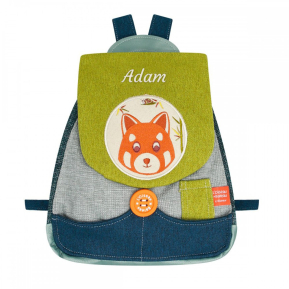 Mochila panda vermelha personalizada Mochila panda vermelha personalizada