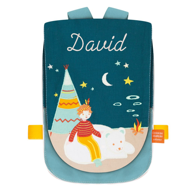 Mochila personalizada com decoração de urso polar