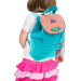 Mochila personalizada com flores
