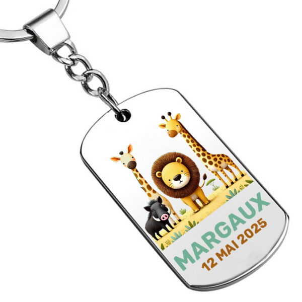 Porte-chaves de nascimento personalizado com uma foto