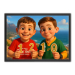 Montagem fotográfica para um retrato em estilo de filme de animação 3D
