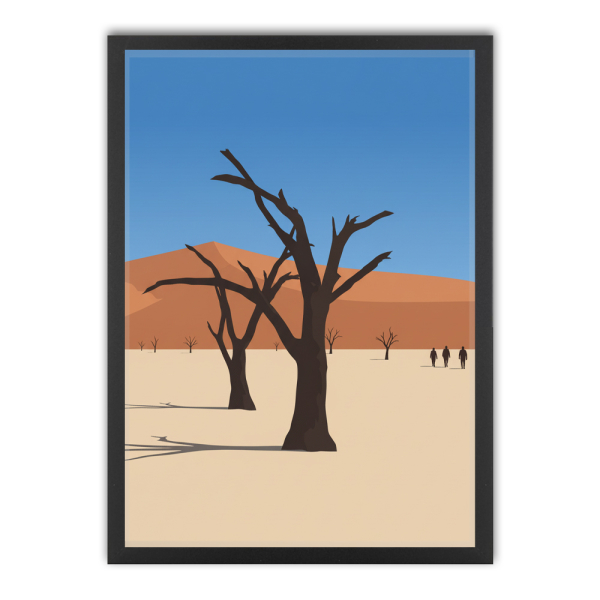 Paisagem ilustrada de maneira flat design de acordo com uma foto