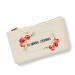 Pequena bolsa de algodão - flores em aquarela