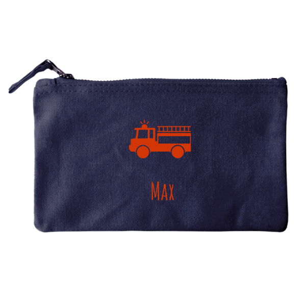 Pequena bolsa de algodão com nome e padrão impresso