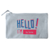 Pequena bolsa de algodão personalizada HELLO