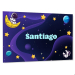Placa de porta quarto infantil - Astronauta