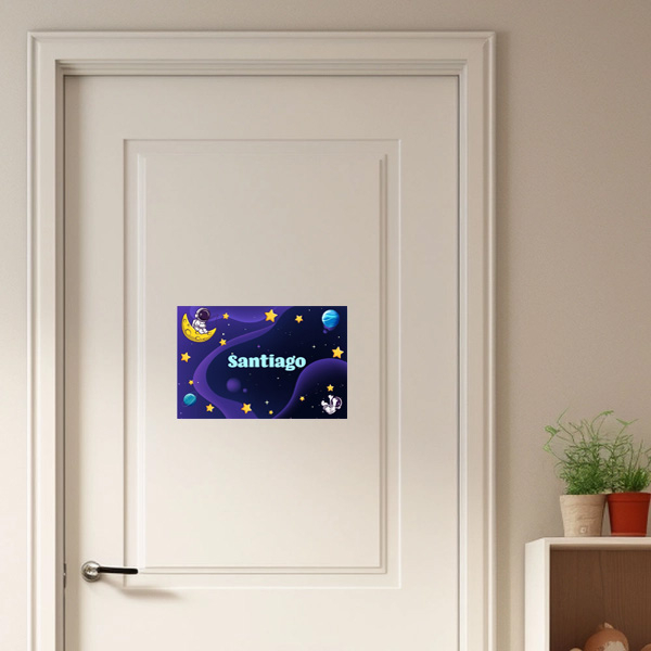 Placa de porta quarto infantil - Astronauta