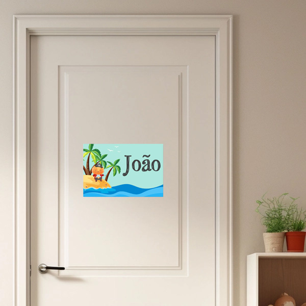 Placa de porta quarto infantil - Pequeno Pirata