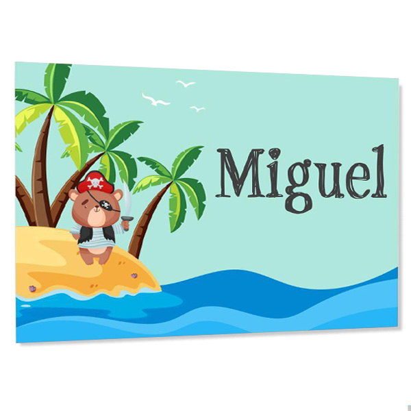 Placa de porta quarto infantil - Pequeno Pirata