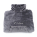 Poncho de manta polar antracite personalizado