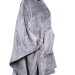 Poncho de manta polar antracite personalizado
