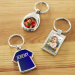 Porta-chaves em forma de camisola bicolor personalizada com nome