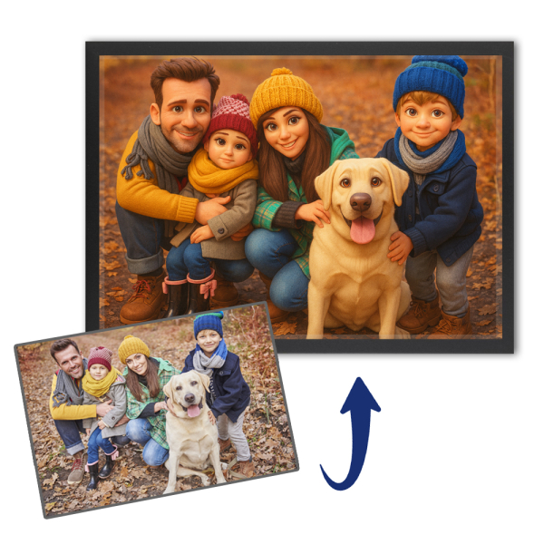 Retrato estilo filme de animação 3D a partir de uma foto