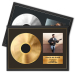 Poster emoldurado com Disco de Ouro ou de Platina com foto
