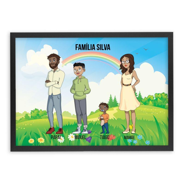Poster personalizado Manga Family