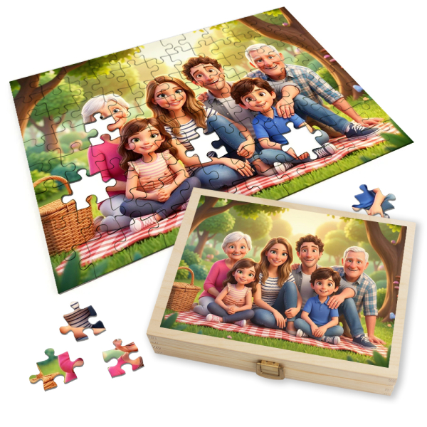 Puzzle de uma foto transformada em Anima&ccedil;&atilde;o 3D