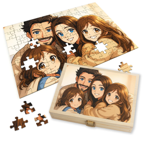 Puzzle de uma foto transformada em manga