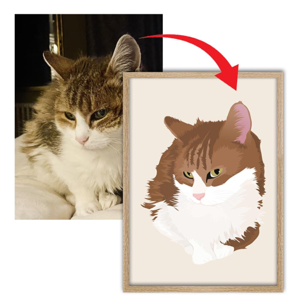 Quadro de animal personalizado a partir de uma fotografia
