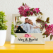 Quadro de fotos prateado personalizado Amor