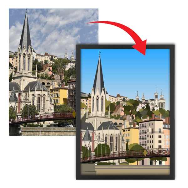 Quadro de paisagem personalizado a partir de uma fotografia
