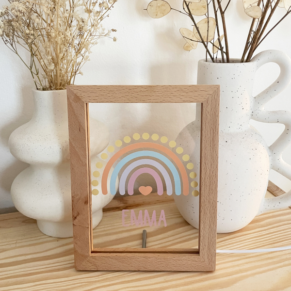Quadro LED arco-íris personalizado