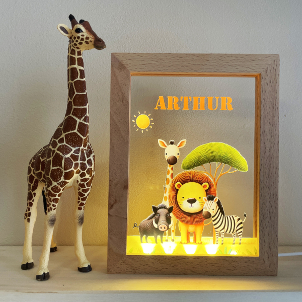 Quadro LED safari personalizado