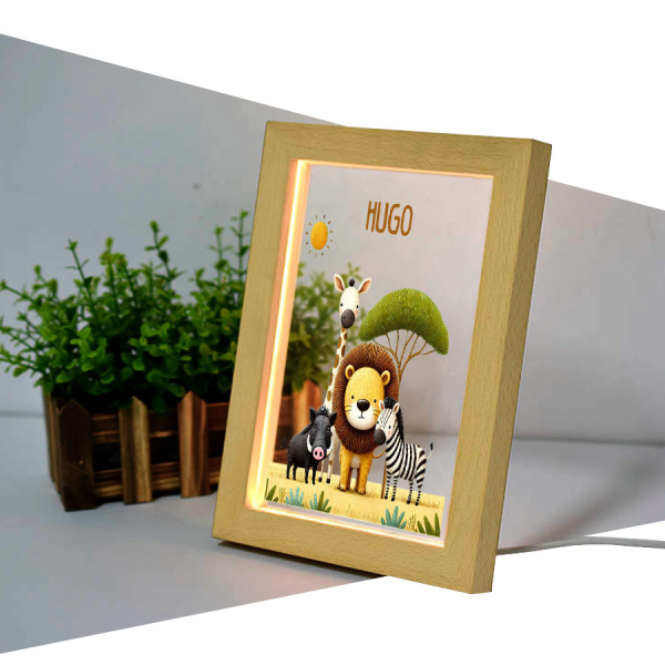 Quadro LED safari personalizado