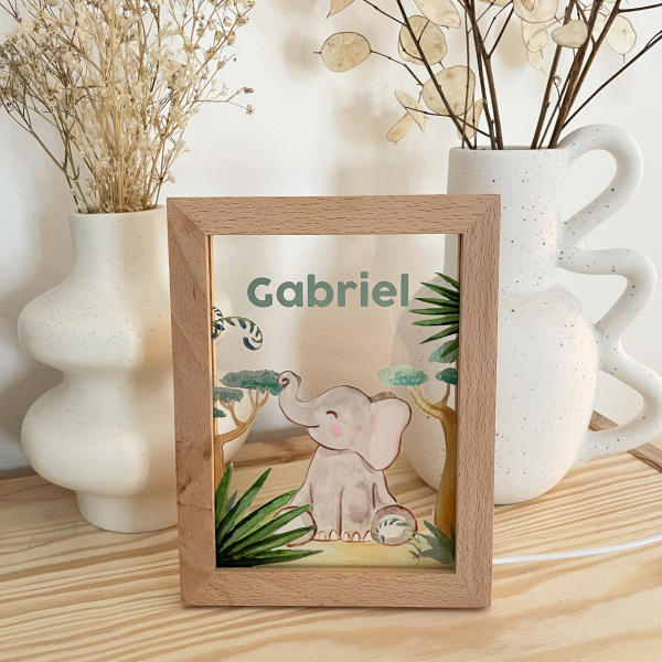 Quadro LED savana personalizado