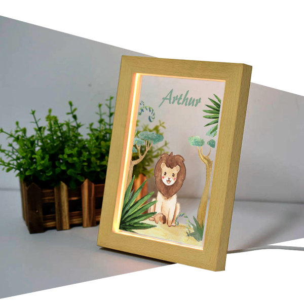 Quadro LED savana personalizado