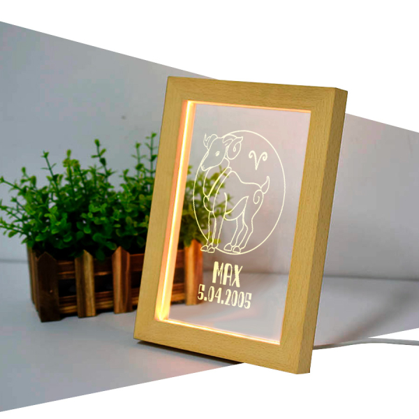 Quadro luminoso personalizado - Signo do zodíaco