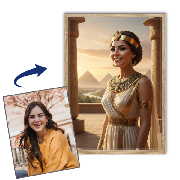 Retrato de uma mulher transformada em figura hist&oacute;rica