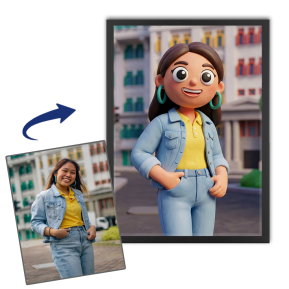 Retrato em estilo Clay Art a partir de uma foto