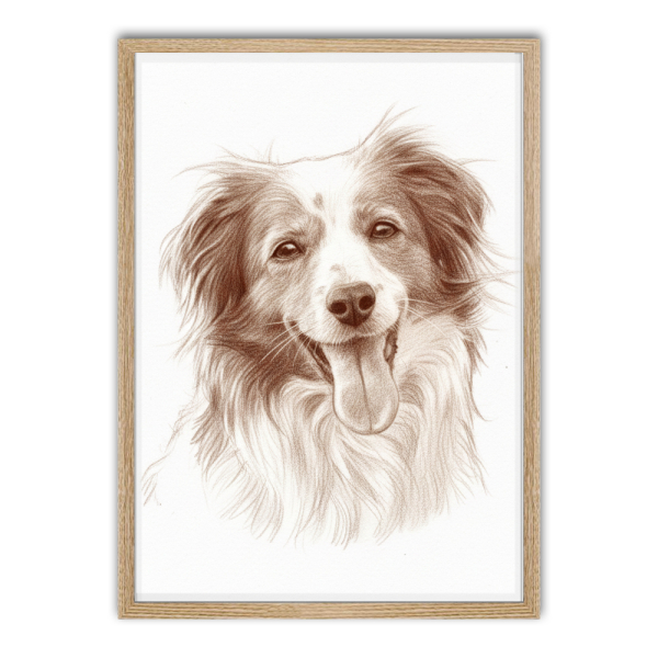 Retrato em estilo de desenho sépia feito a partir de uma foto