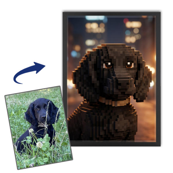 Retrato em estilo de videojogo pixel