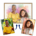 Retrato em estilo aguarela após montagem fotográfica