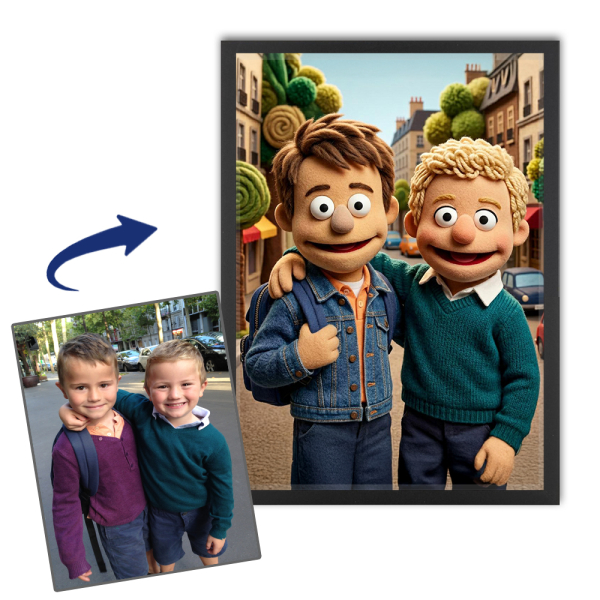 Retrato estilo marionete a partir de uma foto