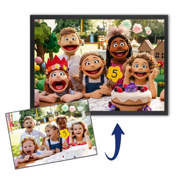 Retrato estilo marionete a partir de uma foto