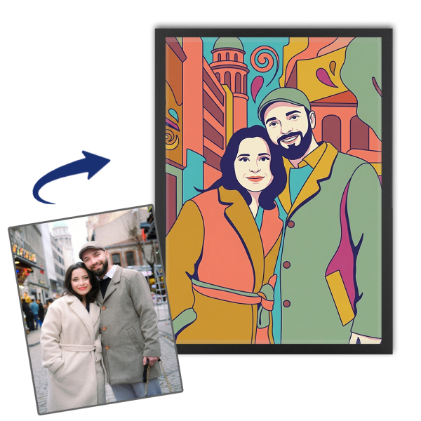 Retrato psicod&eacute;lico a partir de uma foto