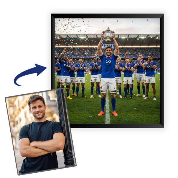 Retrato personalizado de lenda do desporto