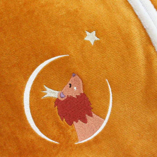 Roupão infantil personalizado Leão Amarelo