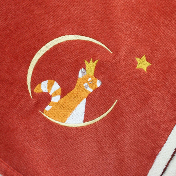 Roupão infantil personalizado Panda-vermelho