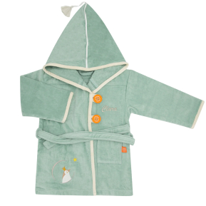 Roupão infantil personalizado Pinguim Verde Roupão infantil personalizado Pinguim Verde